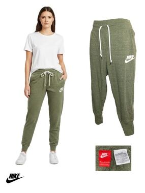 Olive Green Nike fleece jogger sweatpants size medium